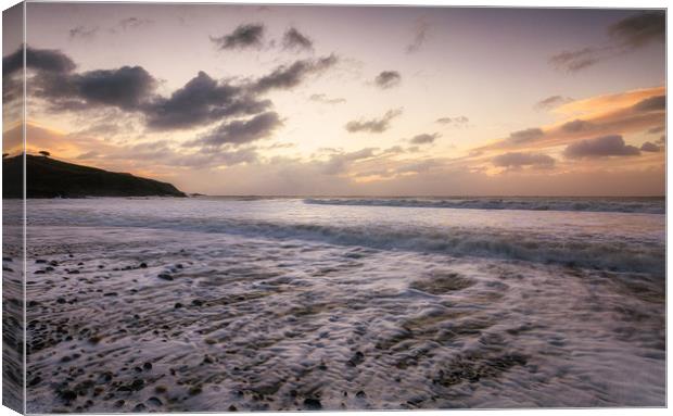 Sunrise at Langland Bay Canvas Print by Leighton Collins