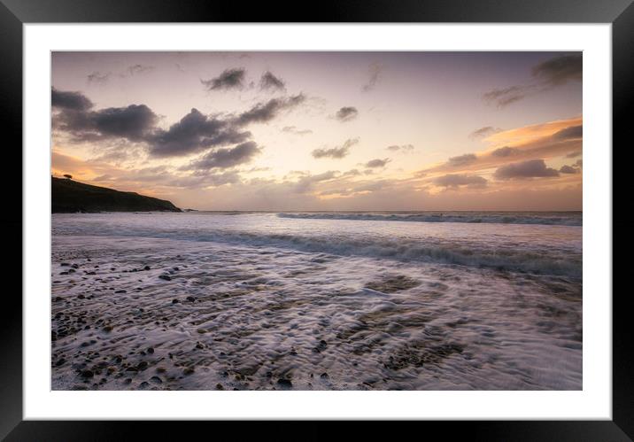 Sunrise at Langland Bay Framed Mounted Print by Leighton Collins