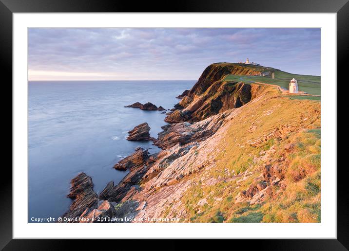 Sumburgh Head shetland at sunrise Framed Mounted Print by David Moore