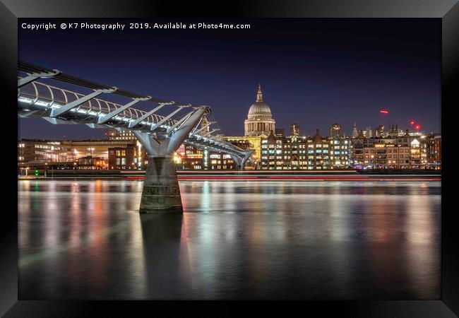 Across the Thames to St Pauls Framed Print by K7 Photography