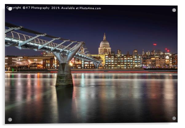 Across the Thames to St Pauls Acrylic by K7 Photography