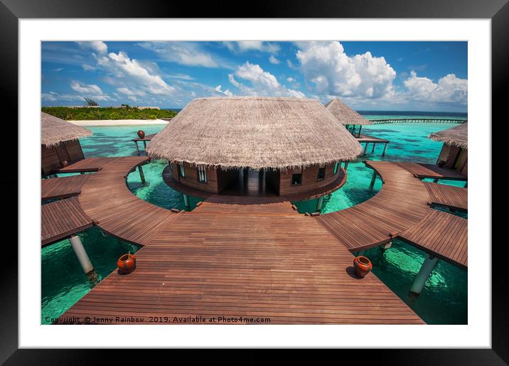 Water SPA  Center. Maldives Framed Mounted Print by Jenny Rainbow
