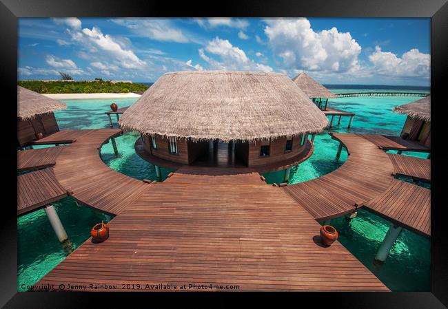 Water SPA  Center. Maldives Framed Print by Jenny Rainbow