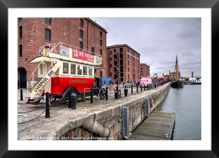 Liverpool Docks Bus  Framed Mounted Print by Rob Hawkins