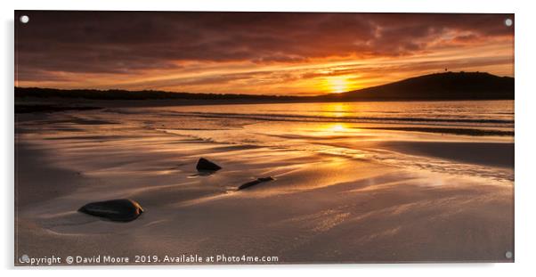 Sunrise over Sumburgh Head in Shetland Acrylic by David Moore