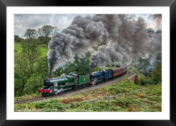 Witherslack Hall and King Edward II Double Header Framed Mounted Print by Steve H Clark