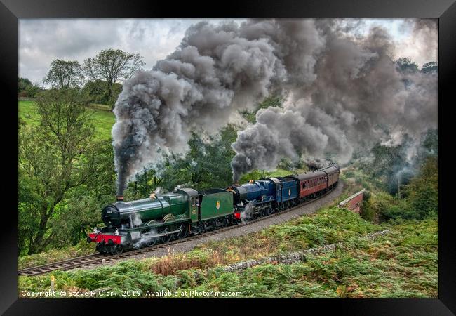 Witherslack Hall and King Edward II Double Header Framed Print by Steve H Clark
