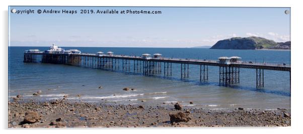 Llandudno pier in Wales Acrylic by Andrew Heaps