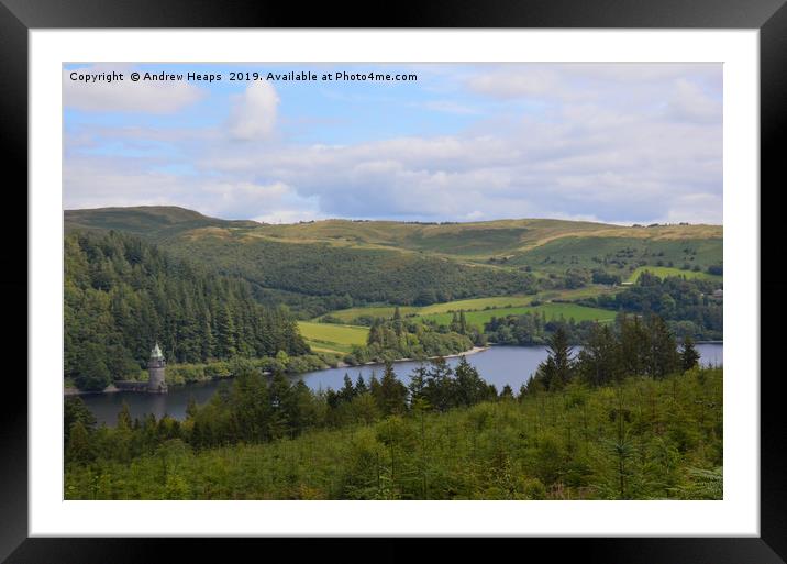 Lake Vyrnwy in Powys Wales Framed Mounted Print by Andrew Heaps
