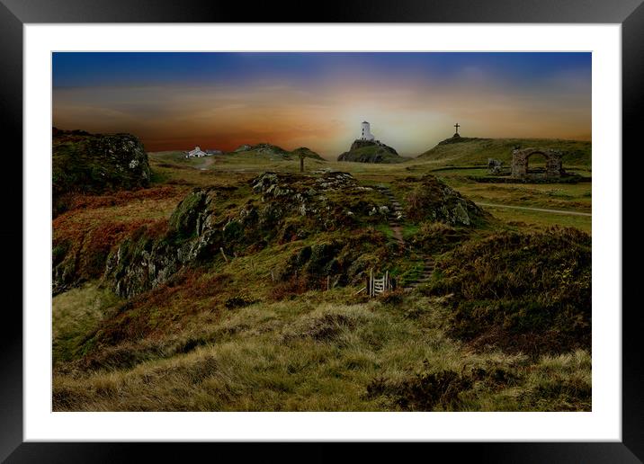 Old lighthouse at Llanddwyn Island, Anglesey Framed Mounted Print by JC studios LRPS ARPS