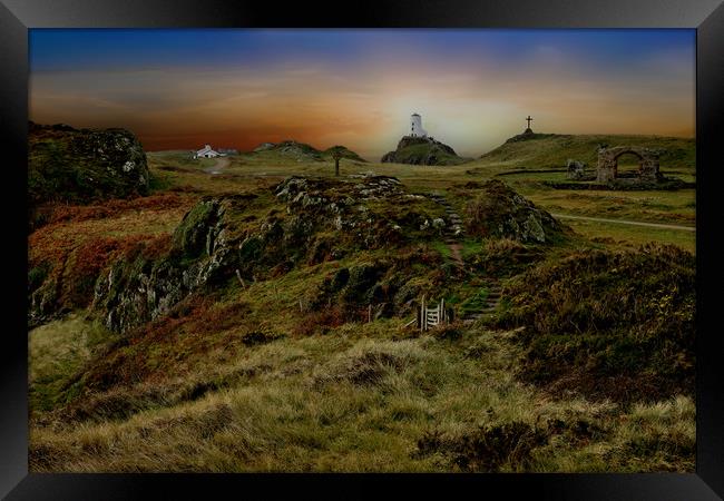 Old lighthouse at Llanddwyn Island, Anglesey Framed Print by JC studios LRPS ARPS