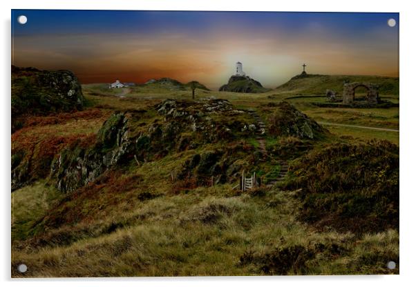 Old lighthouse at Llanddwyn Island, Anglesey Acrylic by JC studios LRPS ARPS