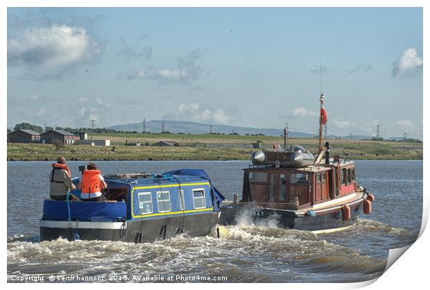 crossing the ribble link Print by keith hannant