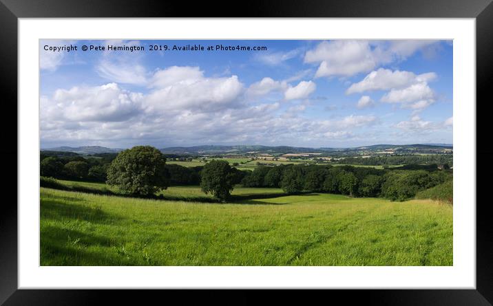 Mid Devon view Framed Mounted Print by Pete Hemington