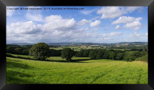 Mid Devon view Framed Print by Pete Hemington