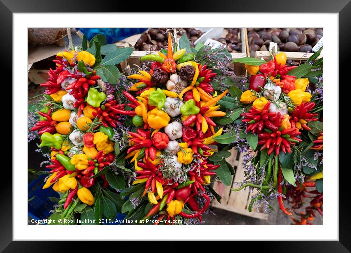 Chilli Bouquets  Framed Mounted Print by Rob Hawkins