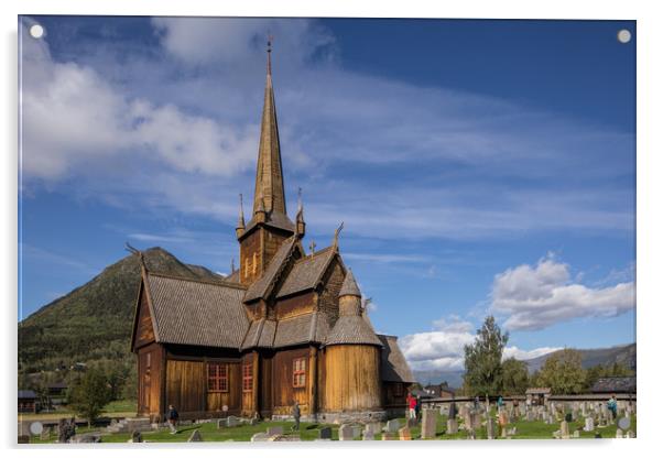 Stavkirke Lom Acrylic by Thomas Schaeffer