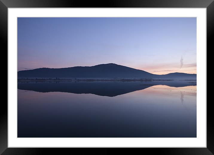 Cerknica lake at dawn, Notranjska, Slovenia Framed Mounted Print by Ian Middleton