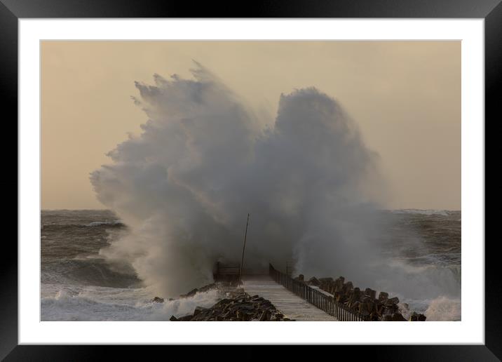 North sea storm Framed Mounted Print by Thomas Schaeffer
