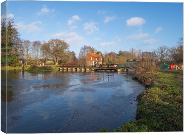 River Wey Surrey Canvas Print by Clive Eariss