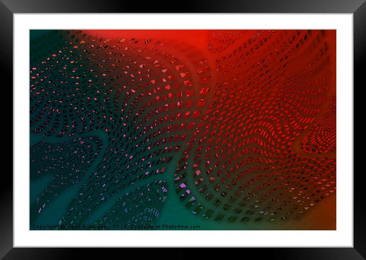 Flying Dots Framed Mounted Print by Florin Birjoveanu
