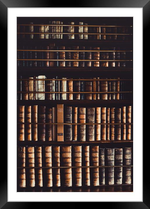 Rows of Books Framed Mounted Print by Maggie McCall