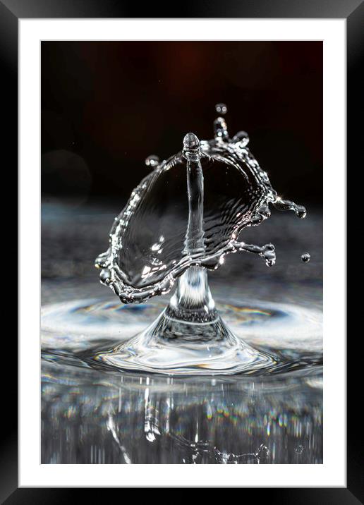 Ring Of Water Framed Mounted Print by Steve Purnell