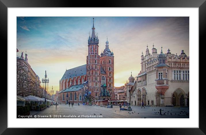 St. Marys Basilica Early  Morning Framed Mounted Print by Graeme B