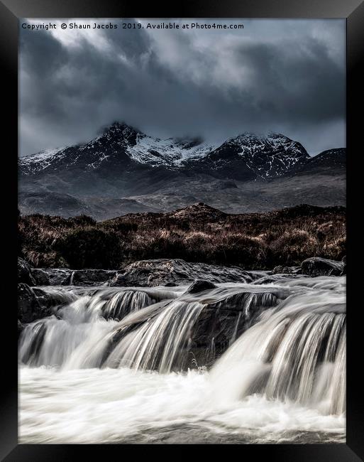 Sligachan river Isle of Skye  Framed Print by Shaun Jacobs