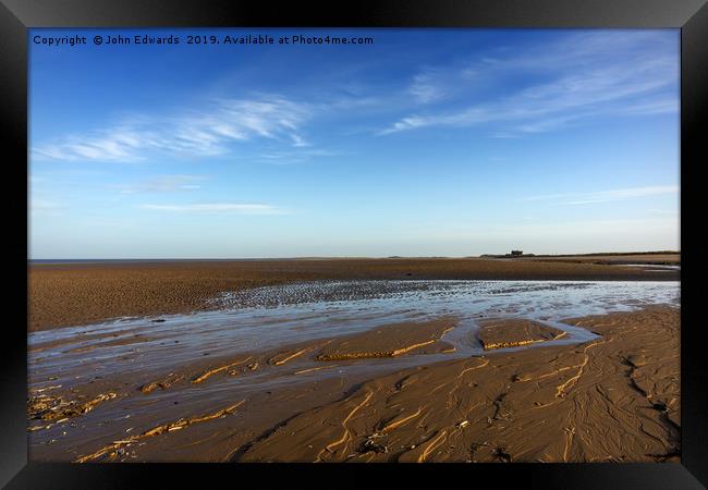 Seclusion on Brancaster Beach Framed Print by John Edwards