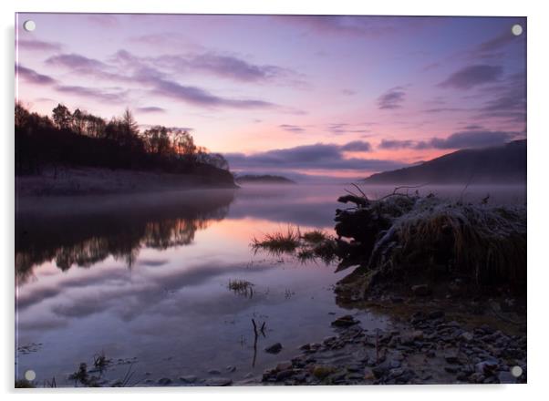 Loch Lomond Dawn Acrylic by Ian Homewood