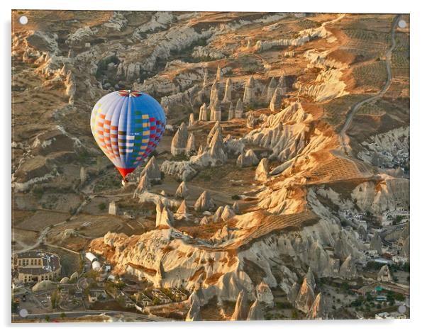 Sunrise Balloon Ascent Over Cappadocia Acrylic by Ian Homewood