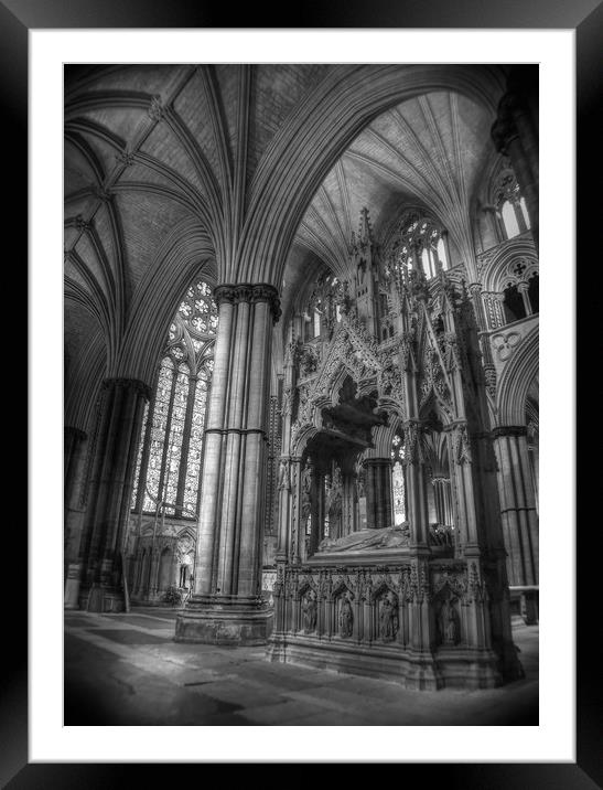 Lincoln Cathedral Internal Structure  Framed Mounted Print by Jon Fixter