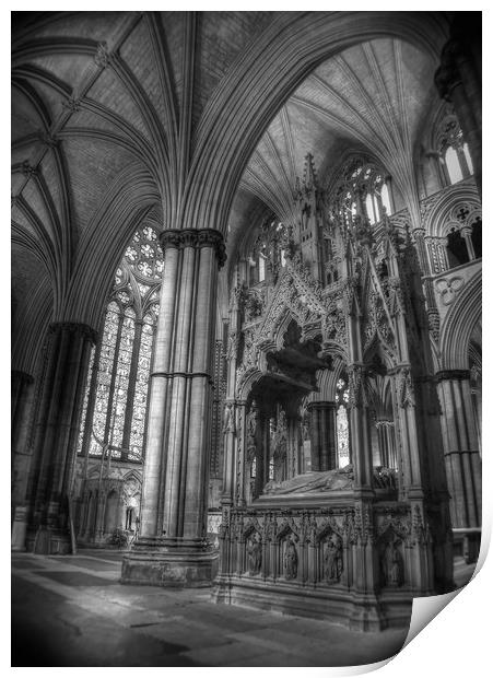 Lincoln Cathedral Internal Structure  Print by Jon Fixter