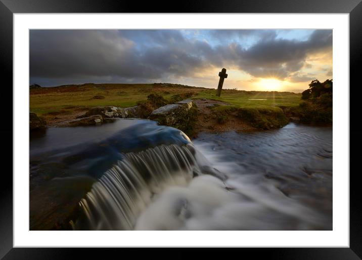 Windy Post, Dartmoor Framed Mounted Print by David Neighbour
