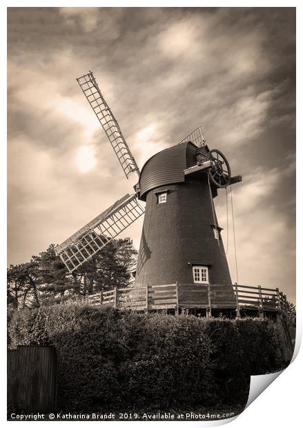 Bursledon Windmill in Hampshire, UK Print by KB Photo