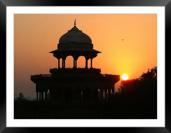 Sunrise at the Taj Mahal Framed Mounted Print by Serena Bowles