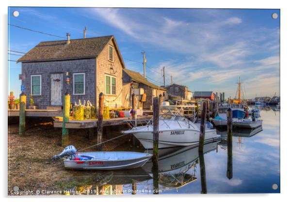 Menemsha Basin Early Light I Acrylic by Clarence Holmes