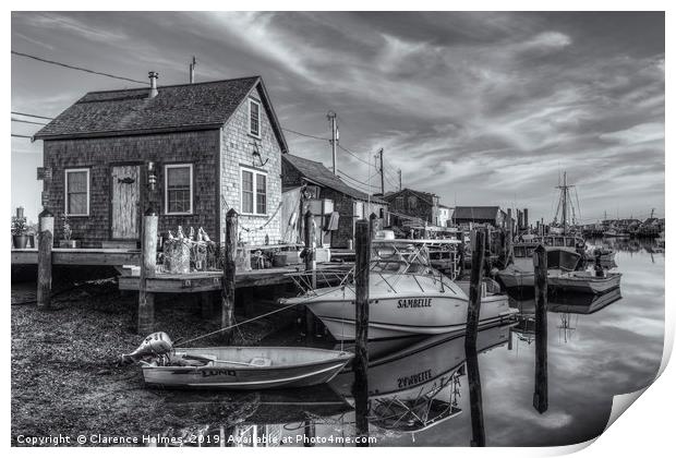 Menemsha Basin Early Light II Print by Clarence Holmes
