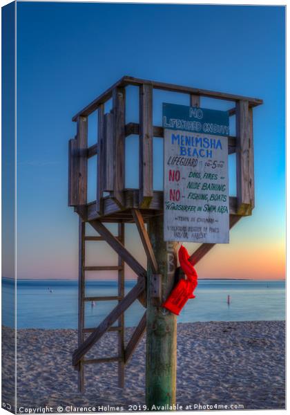 Menemsha Beach Morning Twilight I Canvas Print by Clarence Holmes