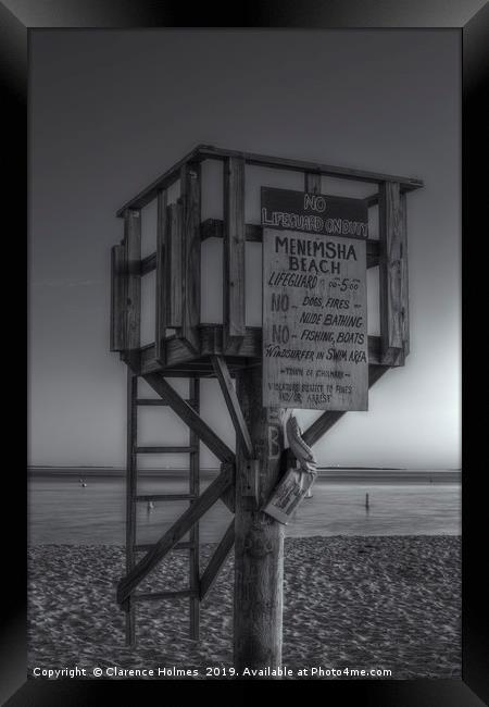 Menemsha Beach Morning Twilight II Framed Print by Clarence Holmes