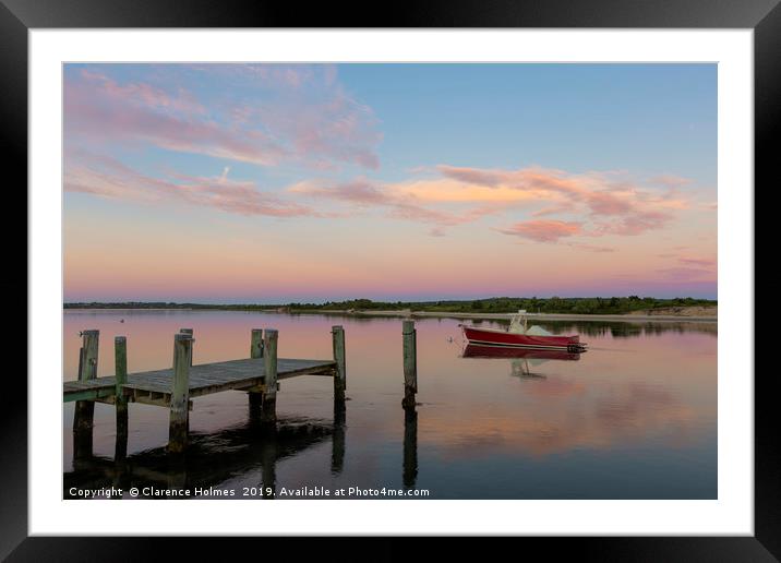 Menemsha Creek at Dawn I Framed Mounted Print by Clarence Holmes