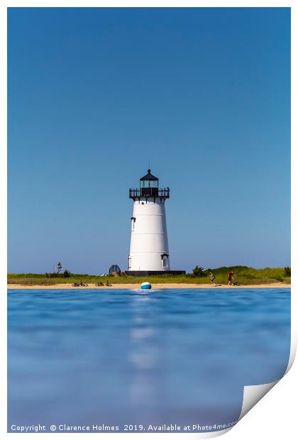 Edgartown Harbor Light I Print by Clarence Holmes