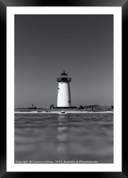 Edgartown Harbor Light II Framed Mounted Print by Clarence Holmes