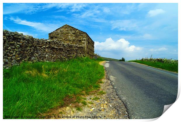 Thwaite Barn Print by Steven Watson