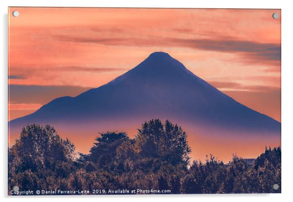 Osorno Volcano Landscape Scene, Chile Acrylic by Daniel Ferreira-Leite