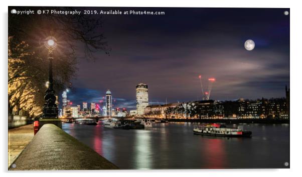 The Lambeth Embankment - Parliament View Acrylic by K7 Photography