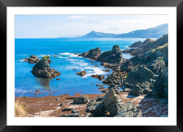 Cliff with rocks Framed Mounted Print by David Galindo