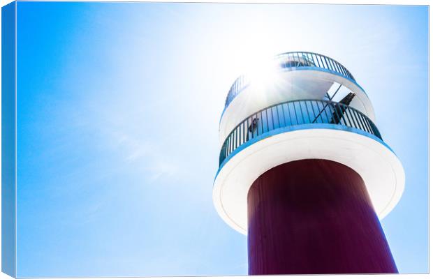 vertical view of sea lighthouse Canvas Print by David Galindo