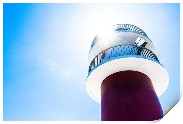 vertical view of sea lighthouse Print by David Galindo